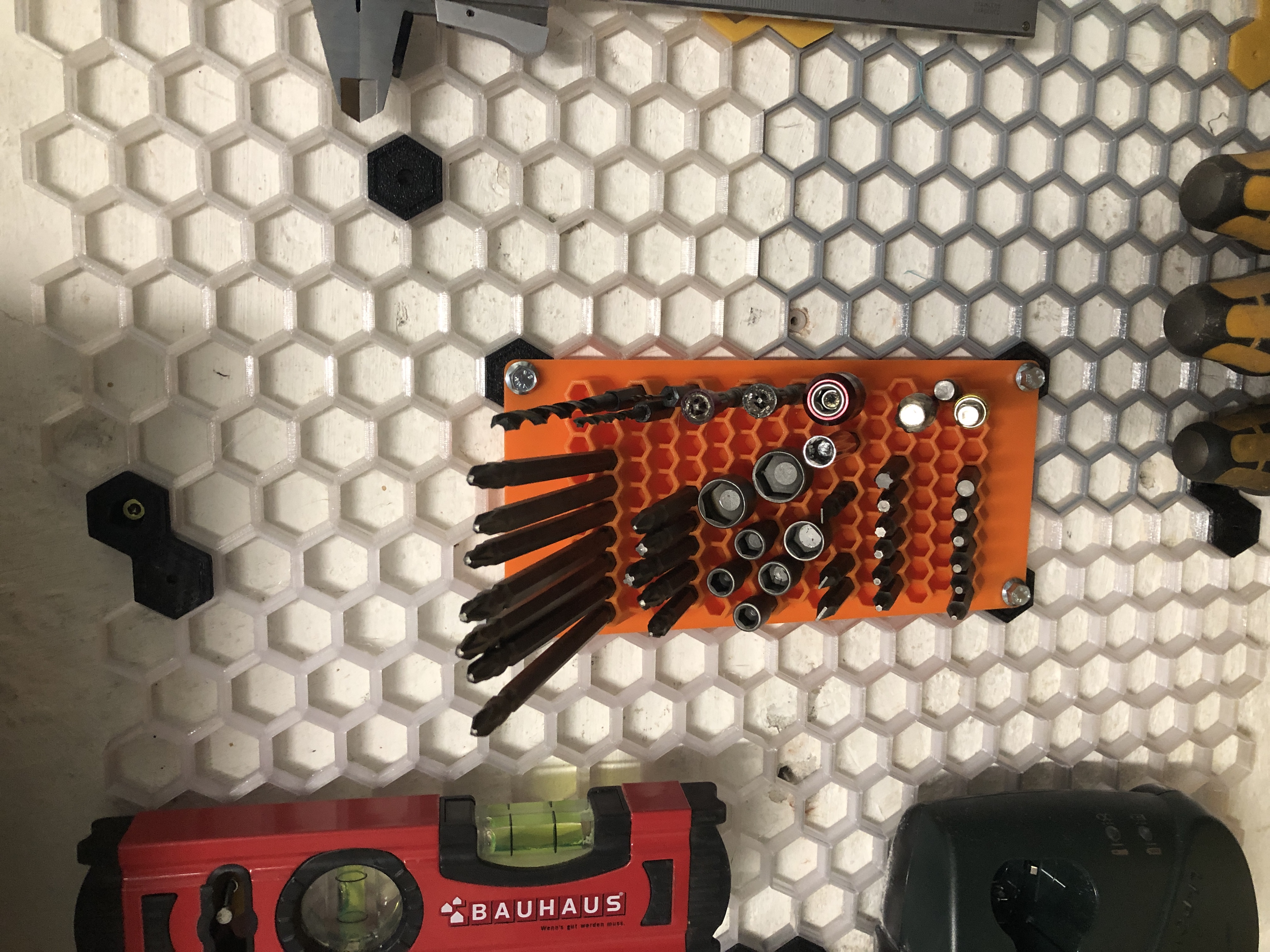 Bit Holder for Honeycomb Wall Storage