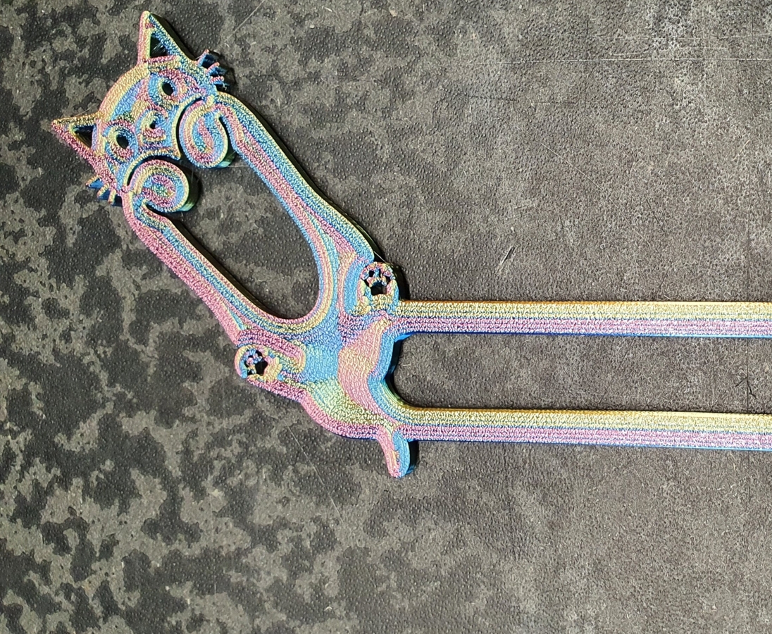 peeking cat hair stick by yahbluez Download free STL model