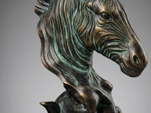 The Savannah Stripe - Stylized Zebra Bust Sculpture
