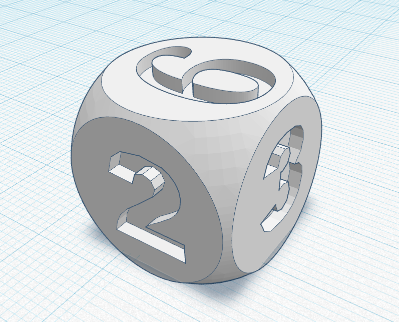 Dice with numbers 1-6