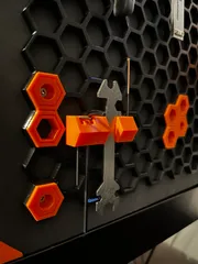 Honeycomb Storage Wall Airbrush Holder / Mount by skarfacegc, Download  free STL model