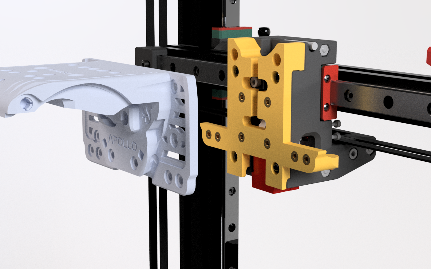 Adapter to fit an ApolloLander to a Switchwire/EnderWire (and other similar Voron brackets)