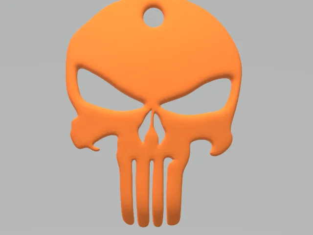 Punisher skull keychain (3D)