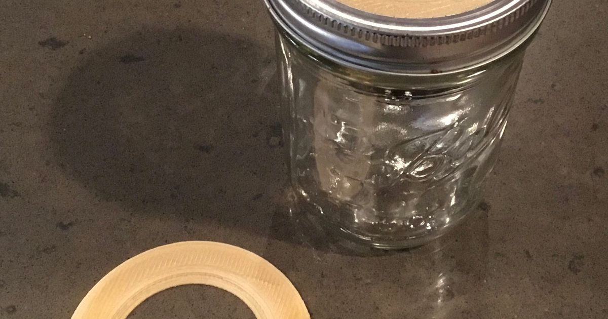 Wide mason jar Kratky Lid 2” net cup by willnewton Download free STL