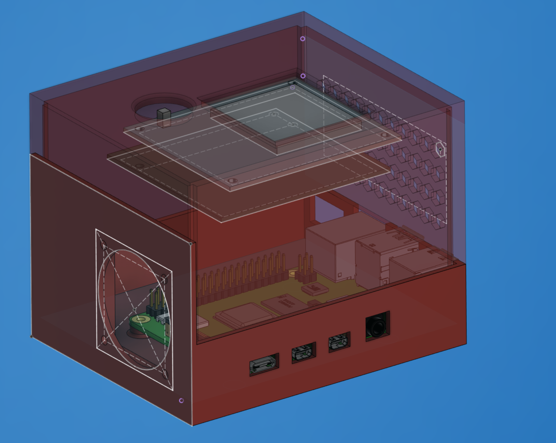 Raspberry Pi 4B and Sense Hat Case