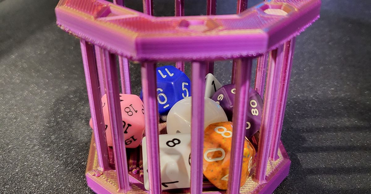 Geometric Dice Jail by HarshEbar Download free STL model