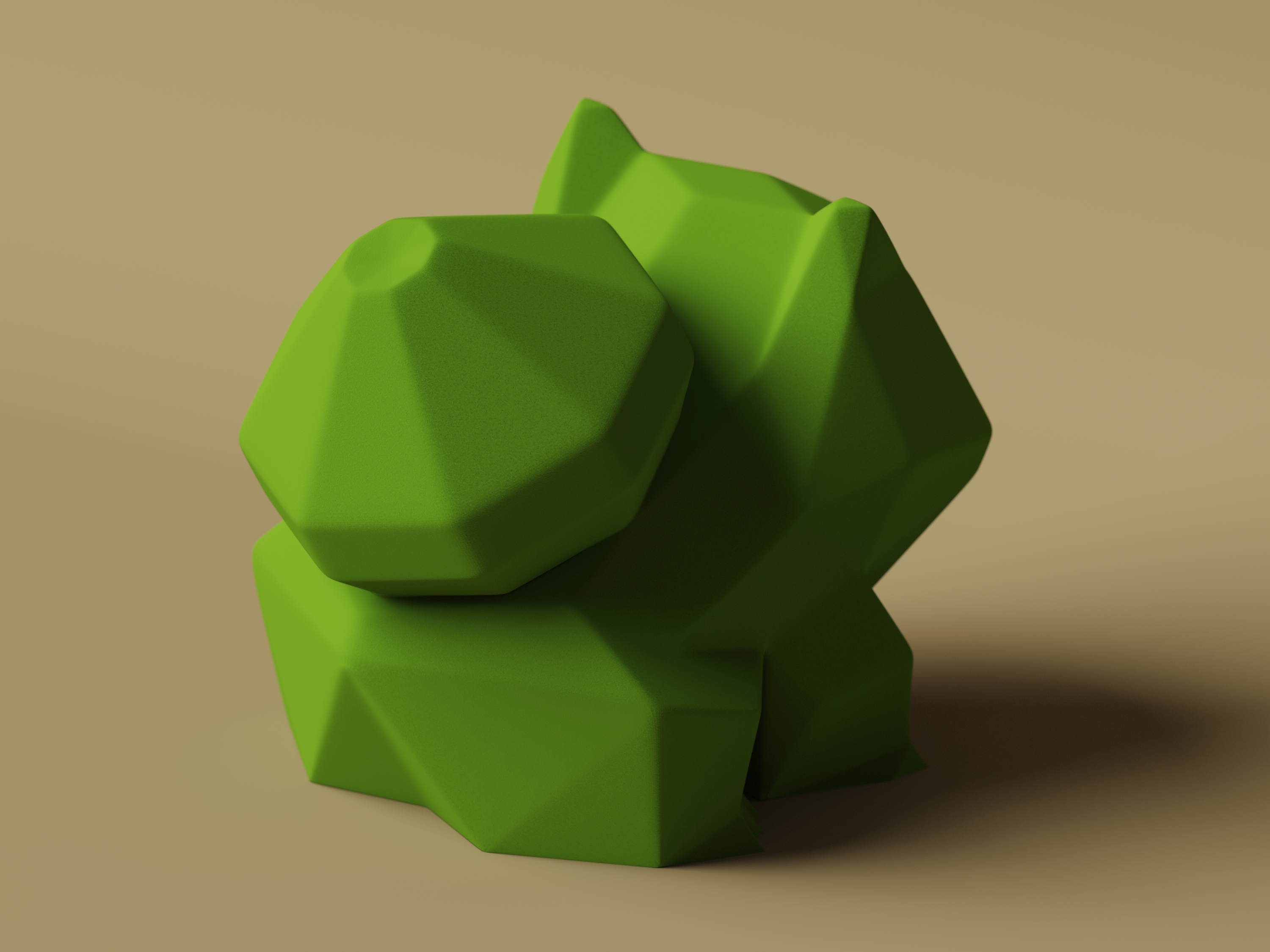 Low poly bulbasaur remastered by agustin arroyo download free stl