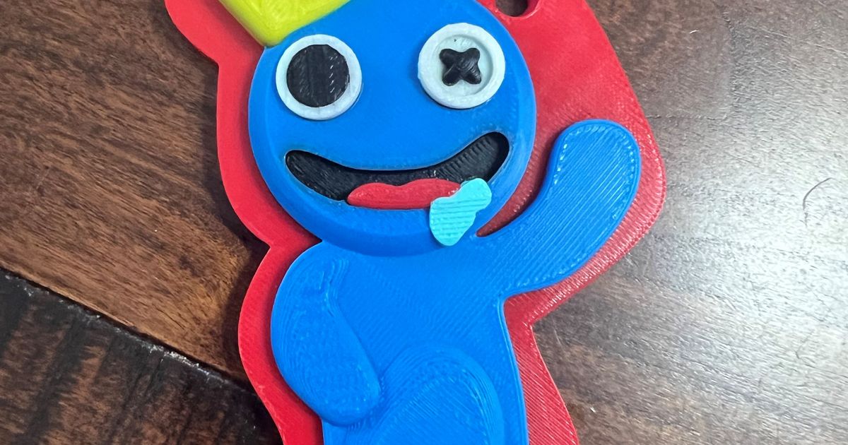 STL file Blue Rainbow Friends Roblox keychain 🌈・3D printer model to  download・Cults