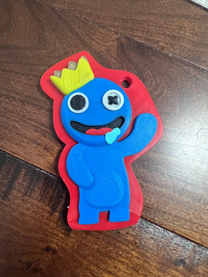 STL file Blue Rainbow Friends Roblox keychain 🌈・3D printer model to  download・Cults