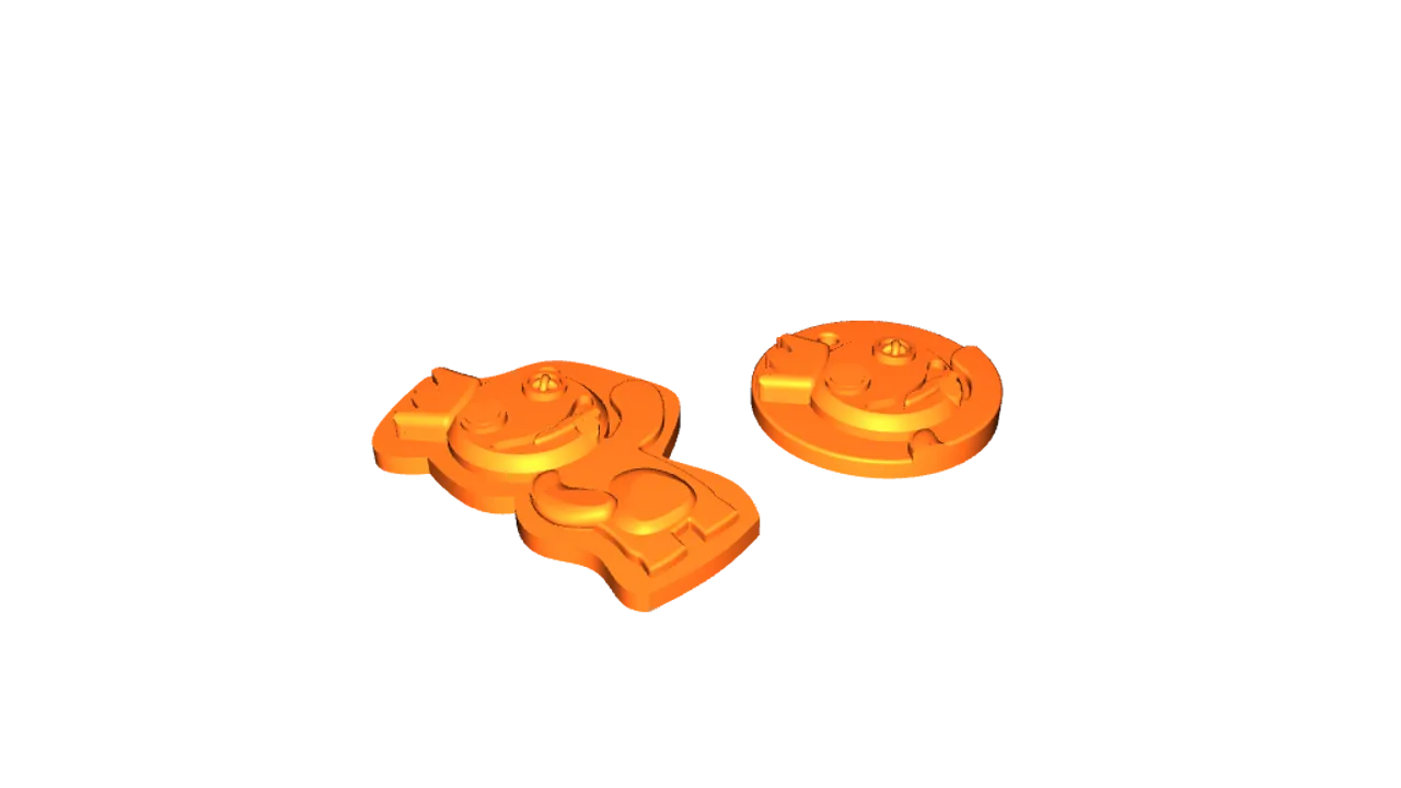 ORANGE FROM RAINBOW FRIENDS - ROBLOX. TWO STL MODEL.