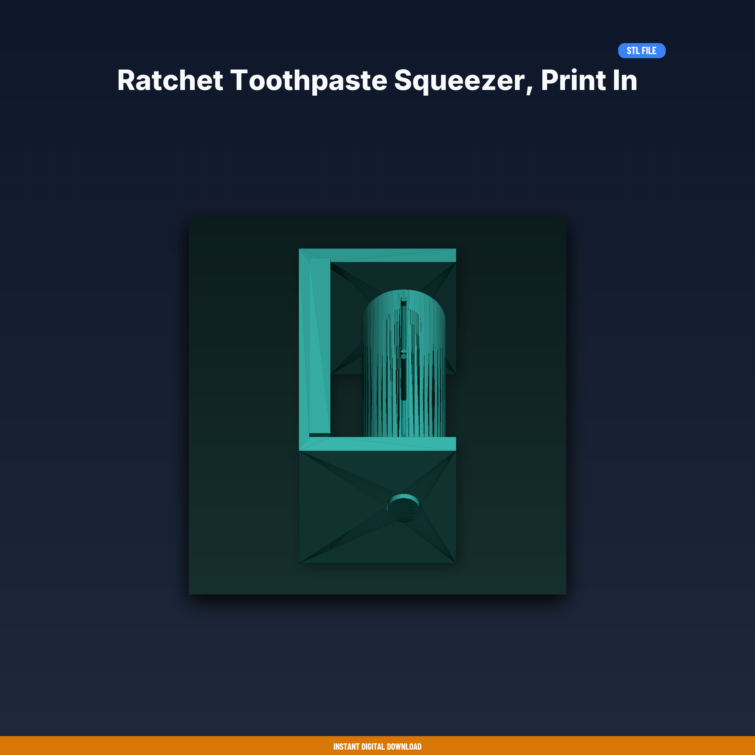 Ratchet Toothpaste Squeezer, Print in Place, Roller Mechanism with - 3D Printable STL File