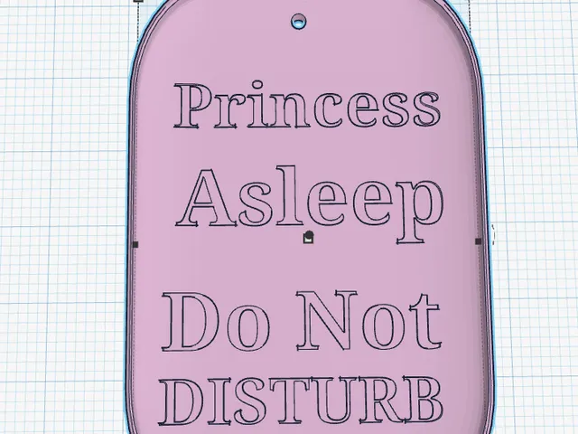 Princess asleep Door hanger