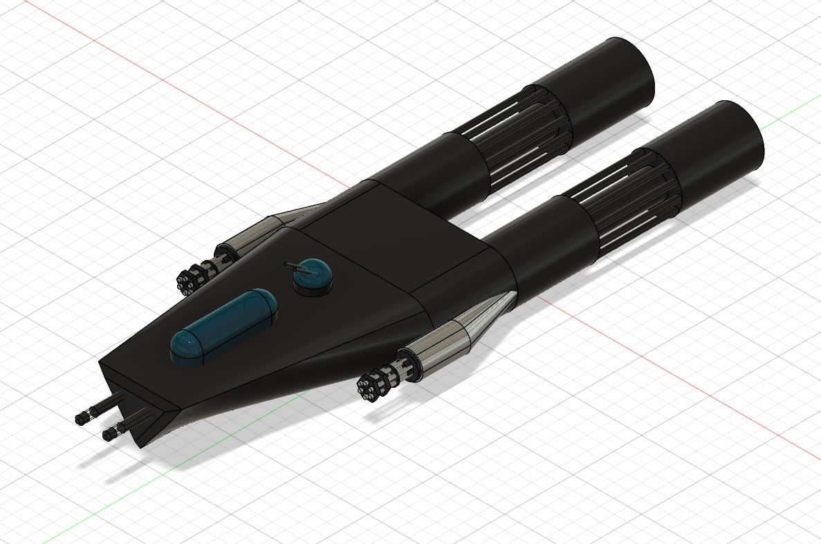 Y-wing like starwarsey spaceship