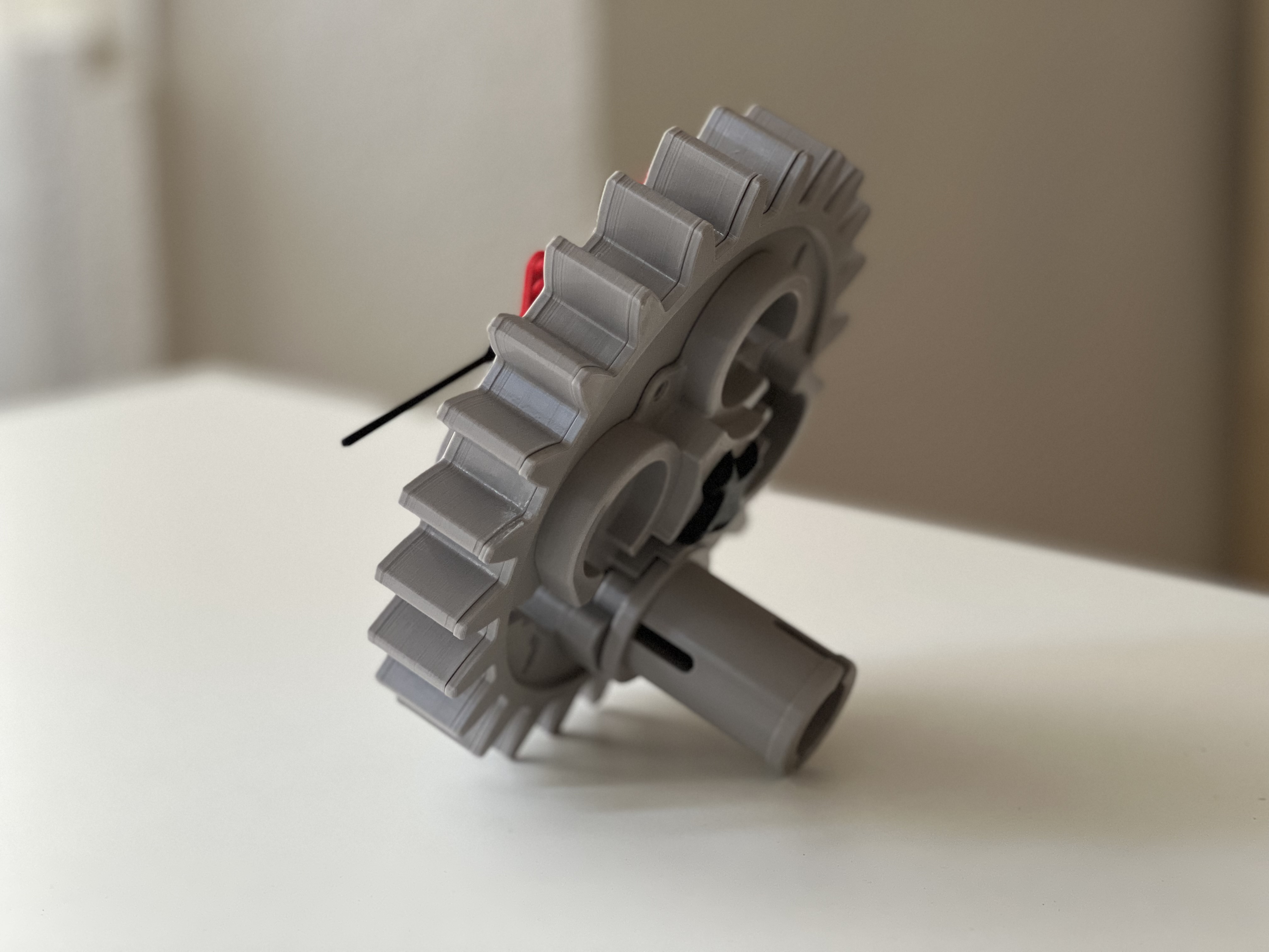 Gear Wall Clock With Base (10 x Scale Lego Technic Inspired) 3D