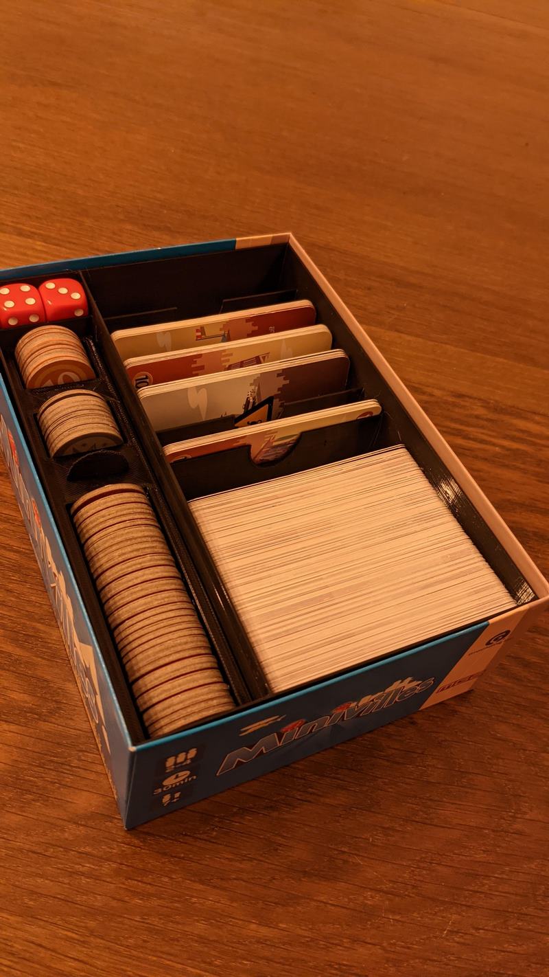 Minivilles (Machi Koro) box insert by woshee | Download free STL model ...