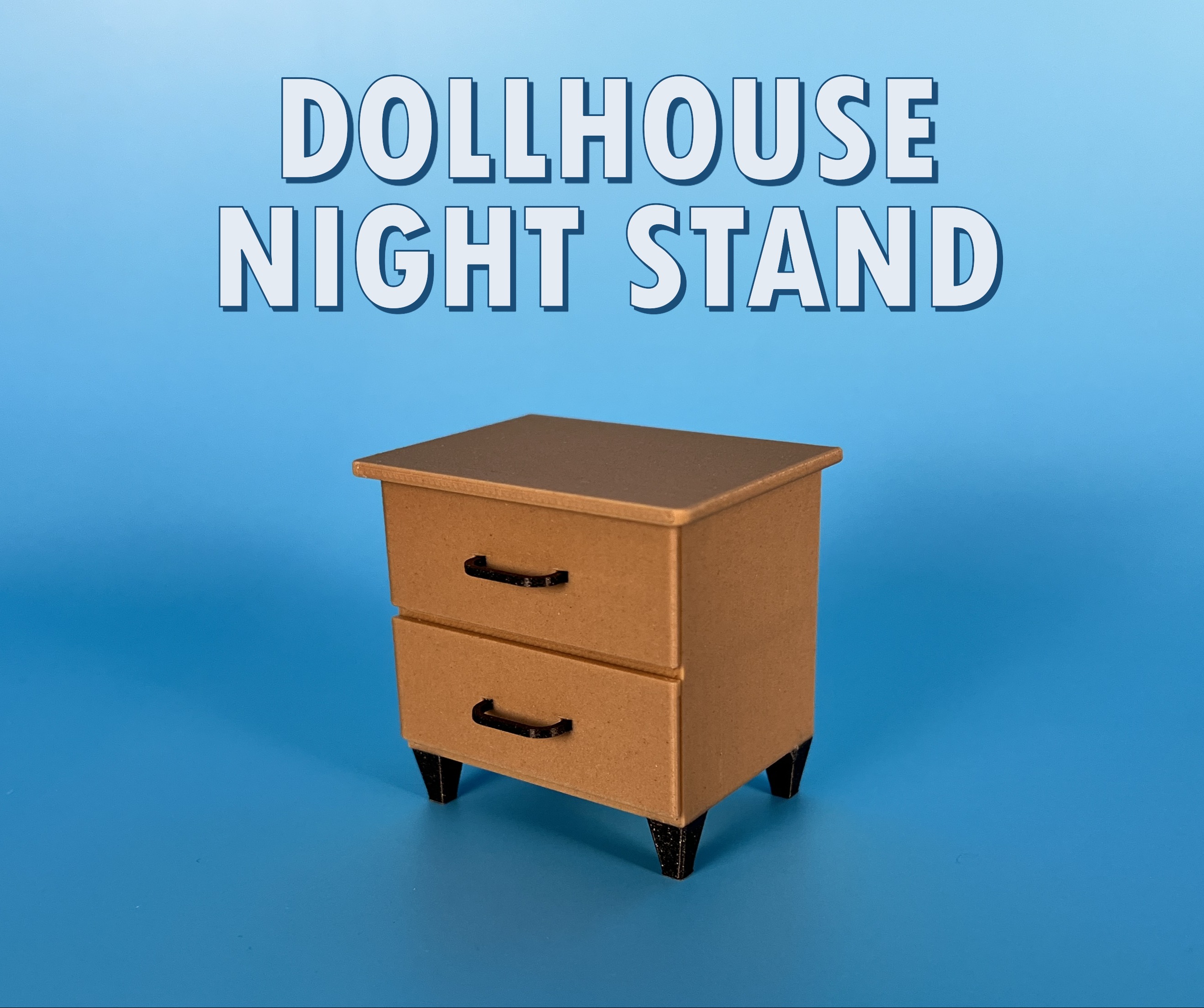 Dollhouse - Nightstand 1/12 Scale