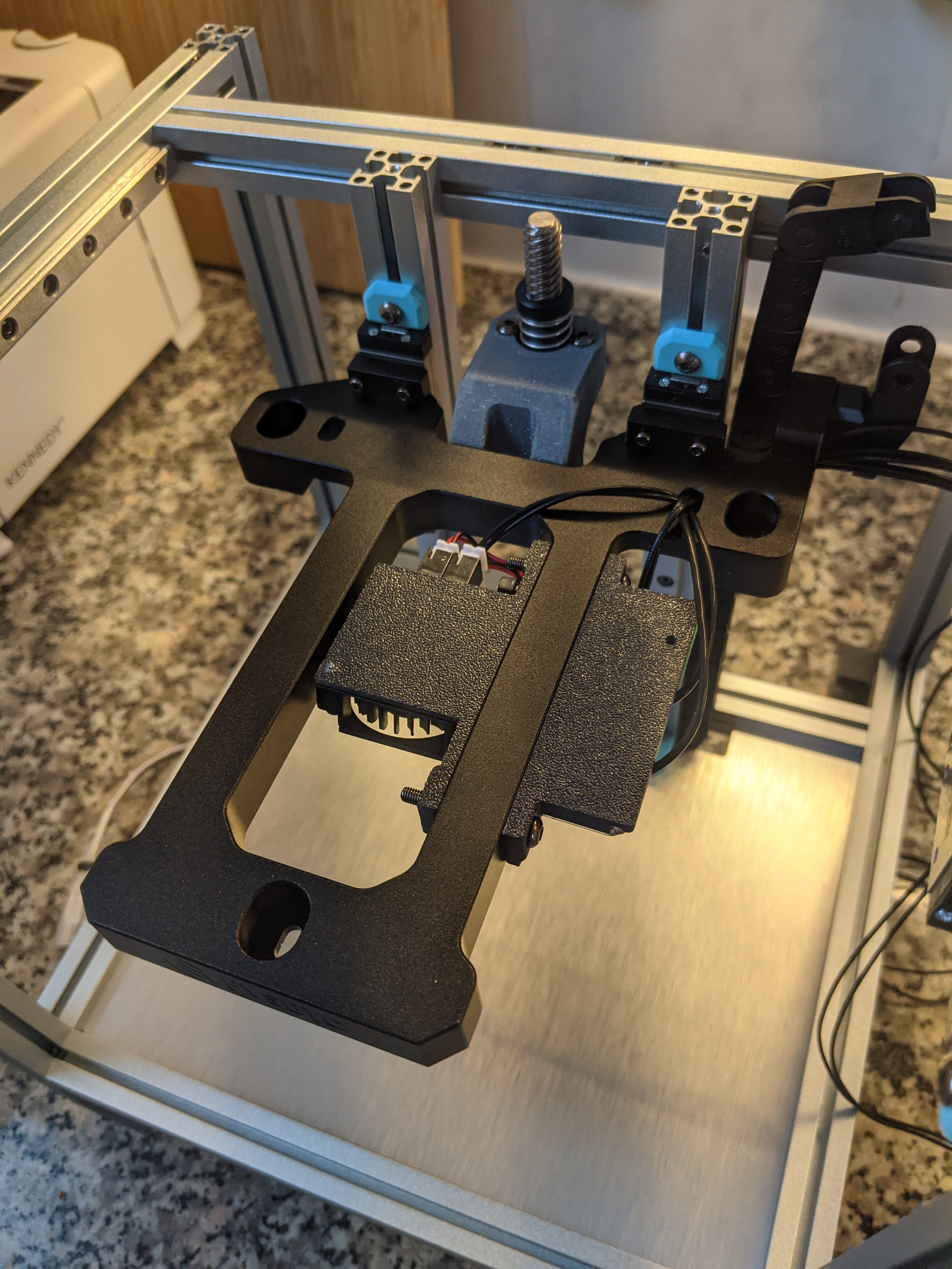 Voron 0 0.2 Fysetc CNC Bed Frame 3010 Blower Mount — miniatura 3