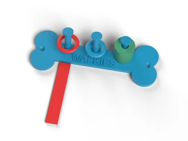 Dog Lead Hook - Bone-Shaped Wall Hanger for Leads, Harnesses and Poo Bags, Custom Name, No Supports (OpenSCAD)