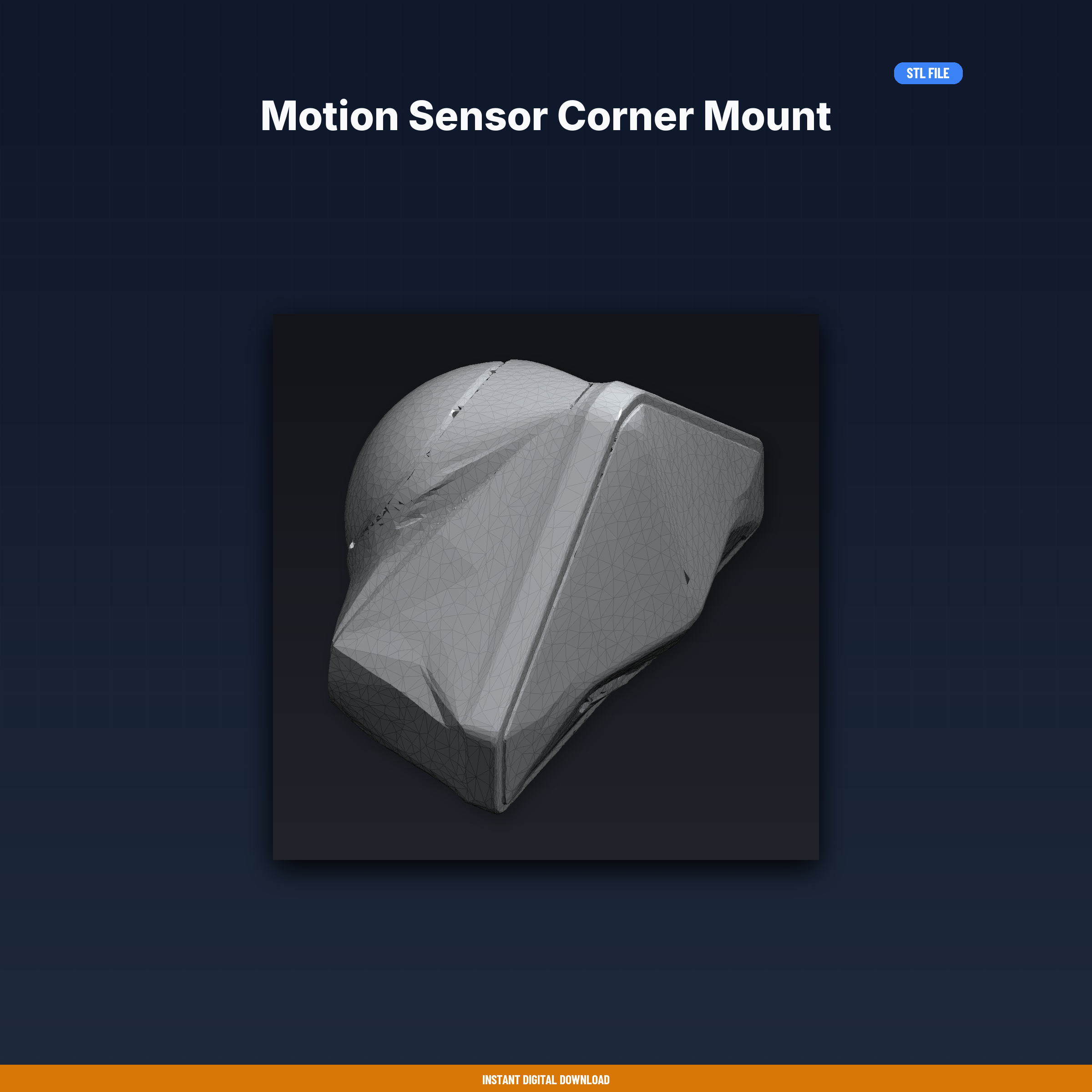 Motion Sensor Corner Mount - 3D Printable STL File