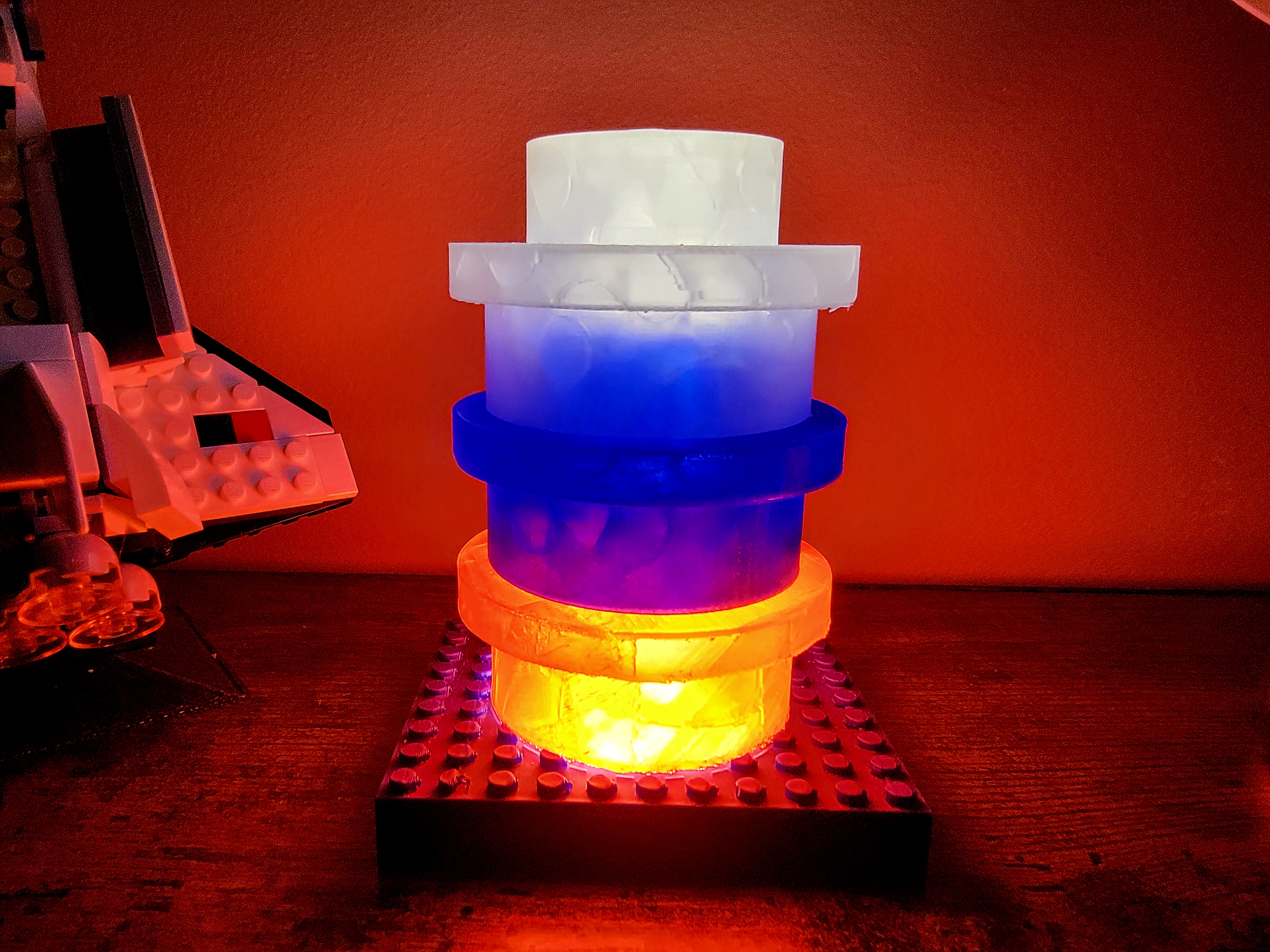 Giant Brick Stud LED Lamp (LEGO-Compatible Style) 3D model by NightView