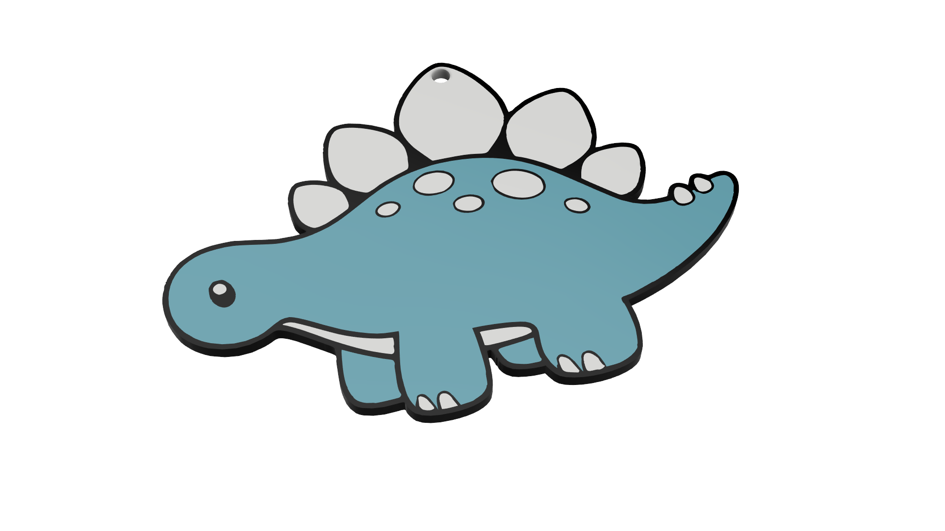 Baby Stegosaurus Keyring