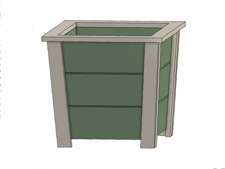 Tapered Square Flower Pot
