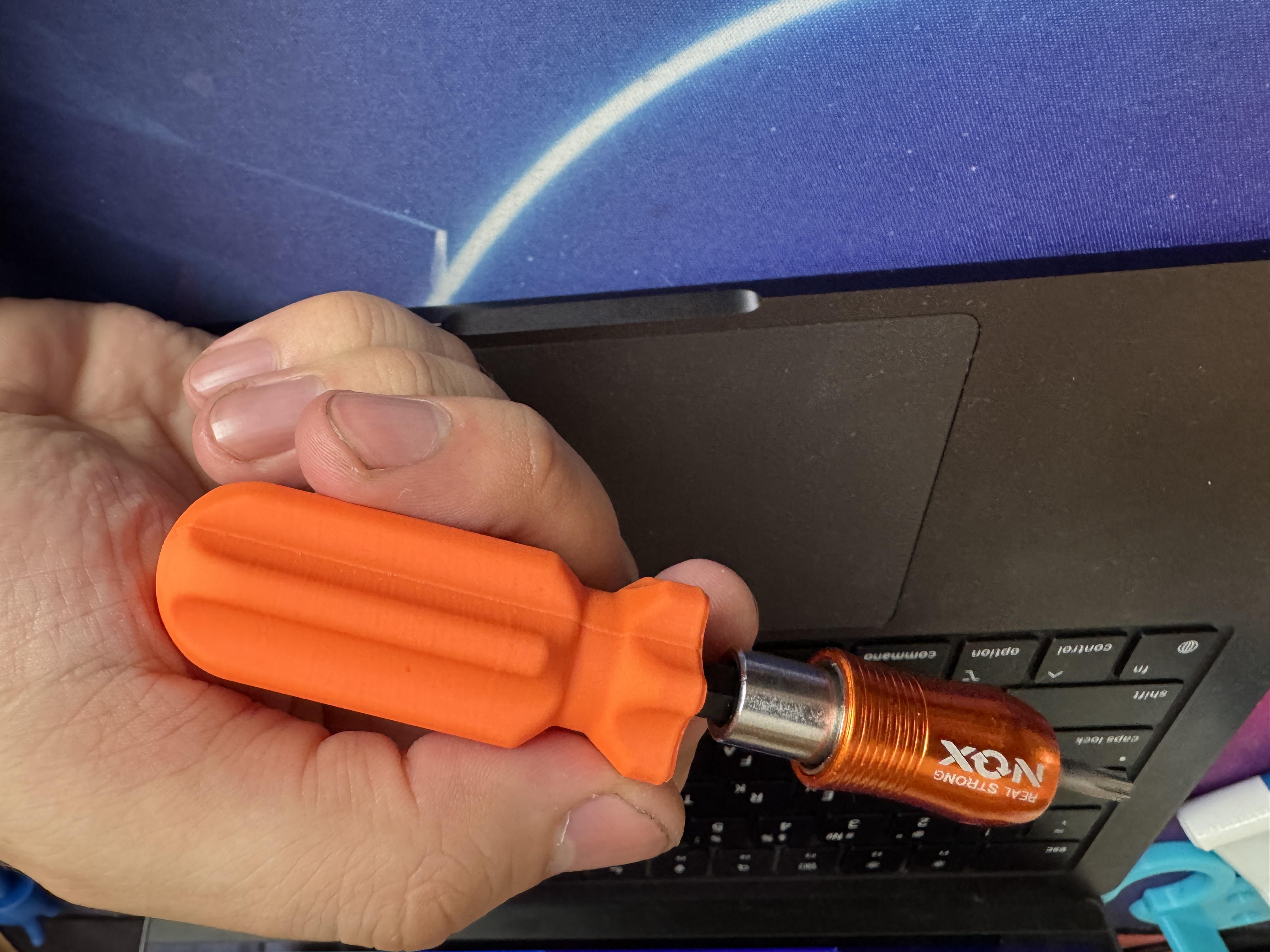 Parametrical Screwdriver handle for hex bit (Solidworks)