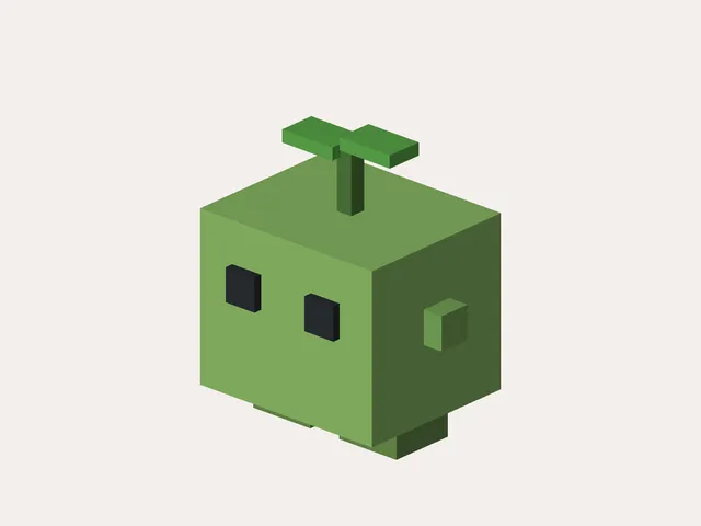 Customizable Cube Sprout Creature - Voxel-Style Desktop Figure, 2 Sizes