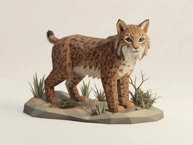 Low Poly Bobcat
