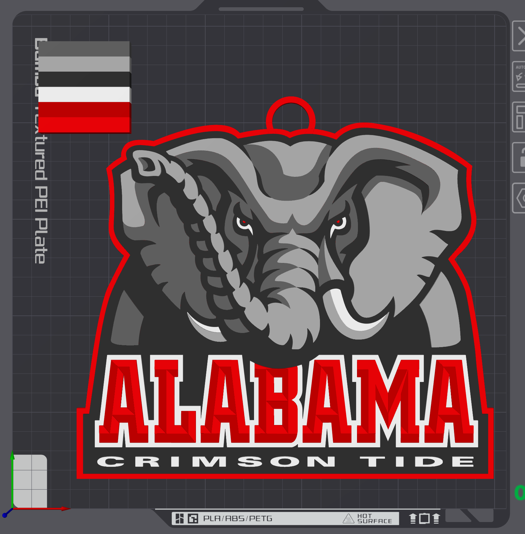 Alabama Crimson Tide Oversized Necklace Alternate Logo
