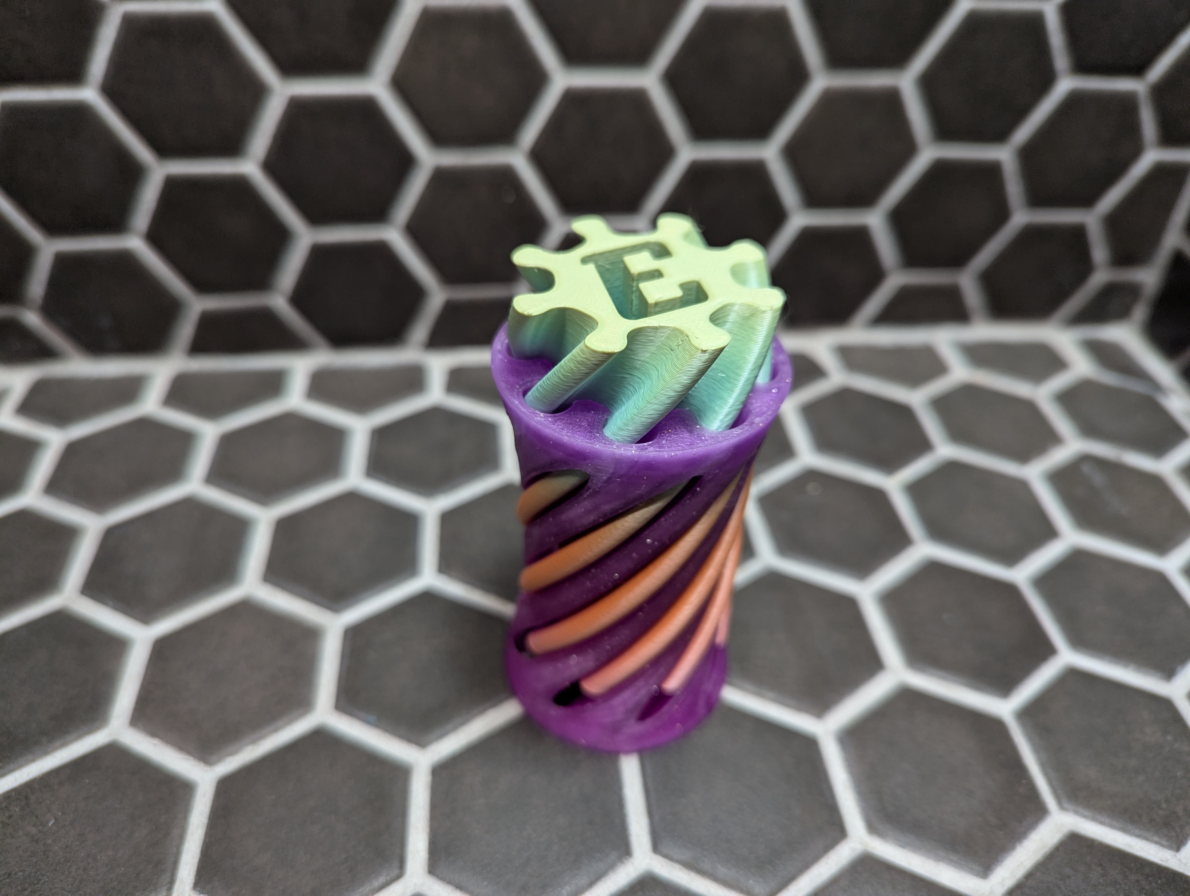 Letter E Spiral Vortex Fidget