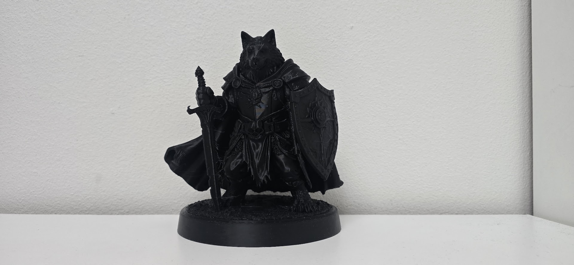 Wolf Knight Warrior with Sword and Shield