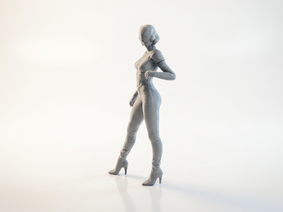Futuristic Lady Sci-Fi Female Figurine 3D Printable