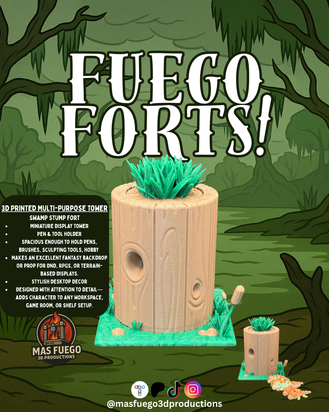 Swamp Stump - Fuego Forts - Mas Fuego 3D Productions
