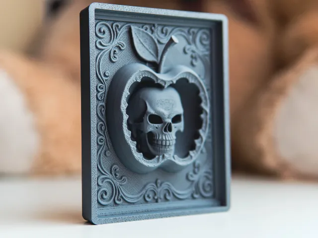 The Core of Mortality Skull Unified Bas Relief Art