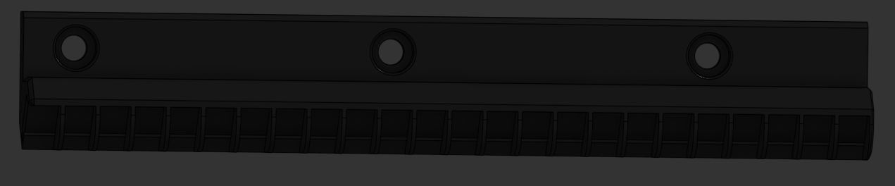 3030 LED striper holder with baffles split