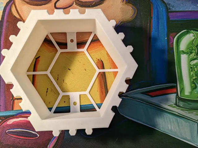 Recreation for the Tonie HIVE - Modular Hex Shelf for Toniebox - with screw holes