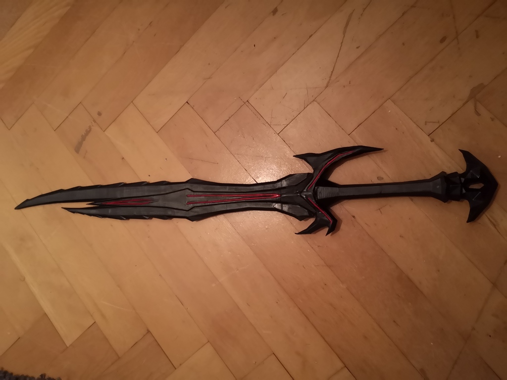 Daedric Greatsword Skyrim For Small Printing By Diragalok Download Free Stl Model