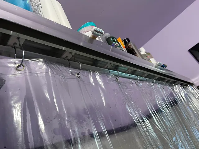 Shower Curtain Hook Bracket for Existing Shower Door Rails