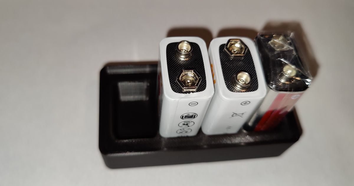 Gridfinity 9V battery holder by Dan Forever Download free STL model