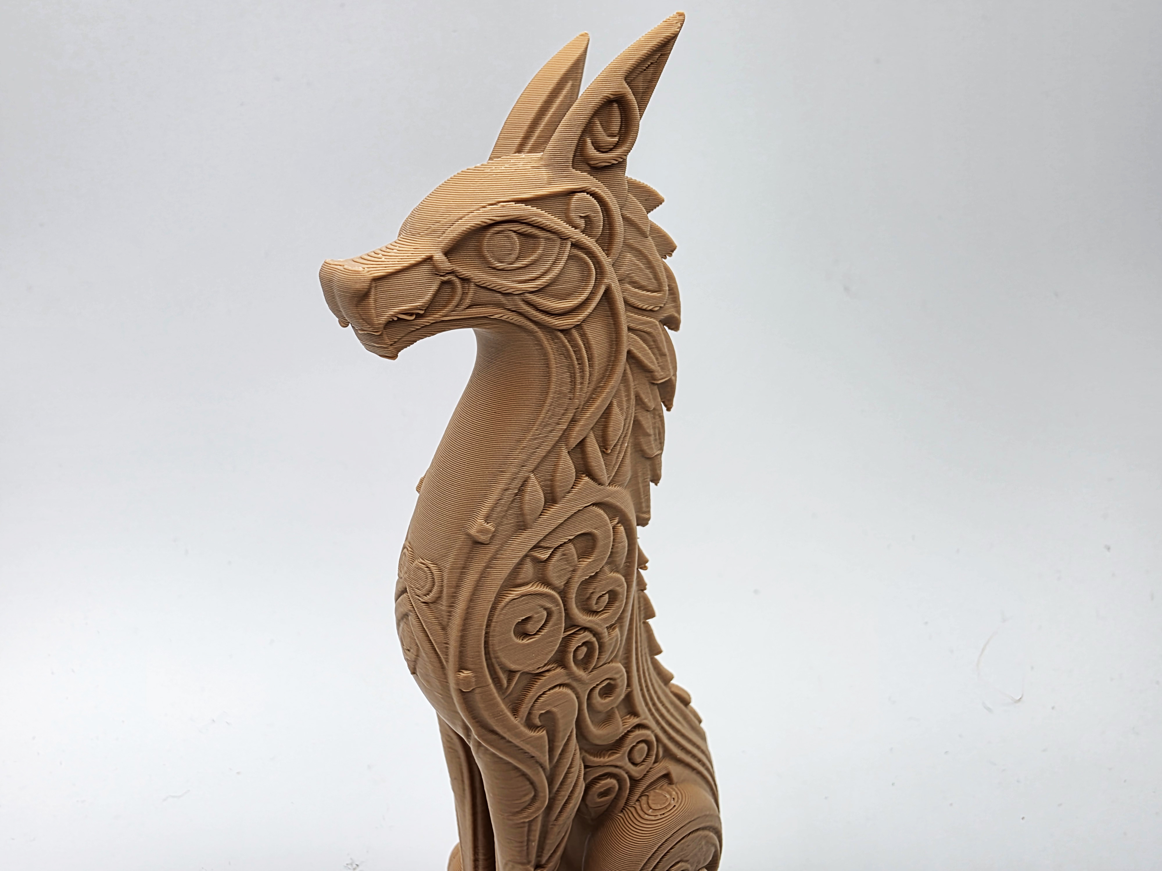 Miniatura 2 do modelo 3D Fenrir Wolf Statue