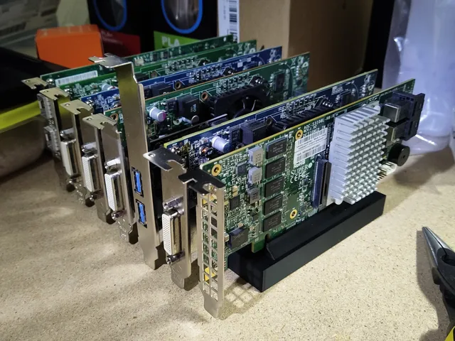Storage base for PCIe cards