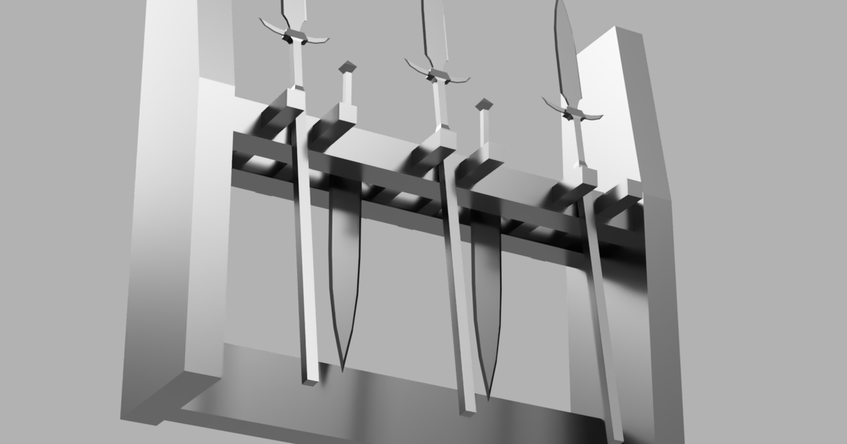 Everquest Weapon Rack Model by BenBreaksThings Download free STL