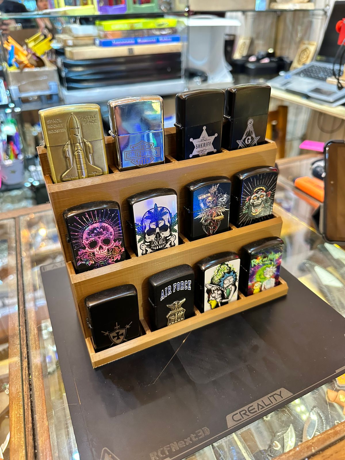 Zippo Lighter Display Stand – Holds 12 Lighters