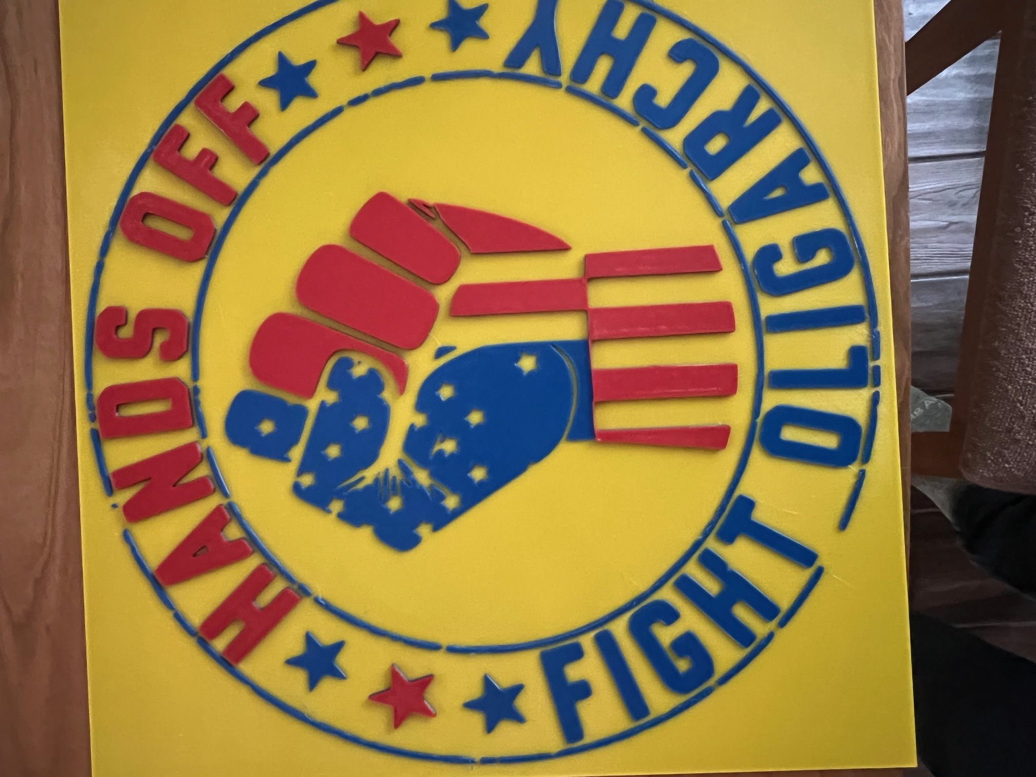 Hands Off Protest Signs