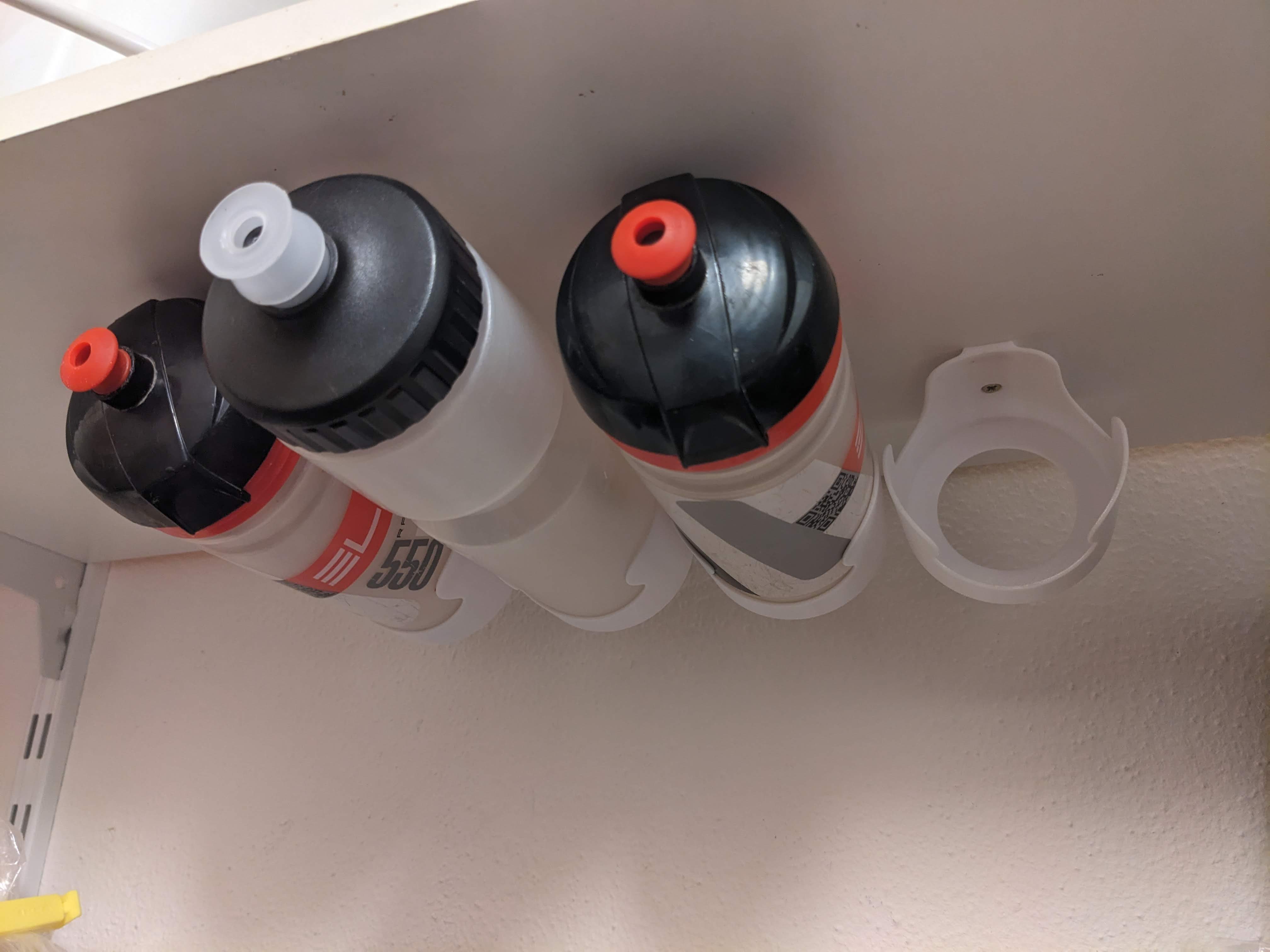 Bicycle Bottle Holder for Kitchen or Closet