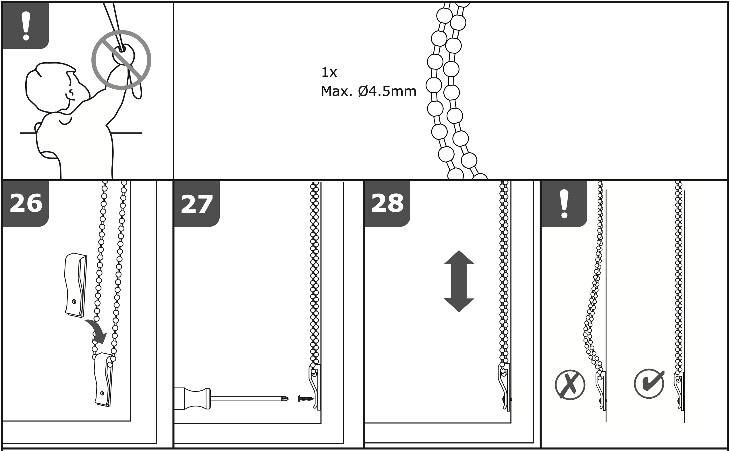 Vertical Blinds Cord Loop and Bead Chain Tension Safety Device by MaxT Download free STL model
