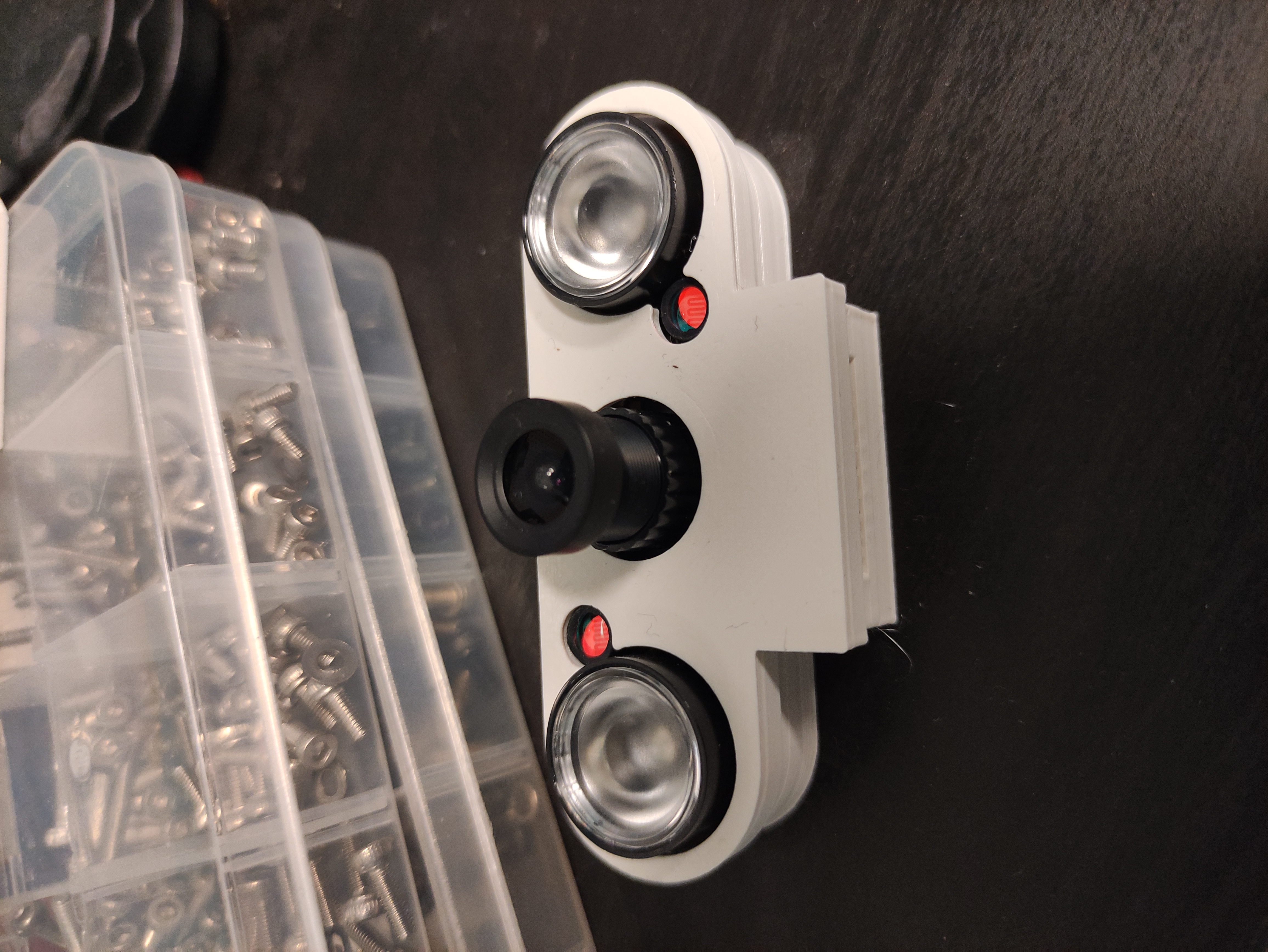 Raspberry Pi IR nightvision camera case with heatsink cutouts