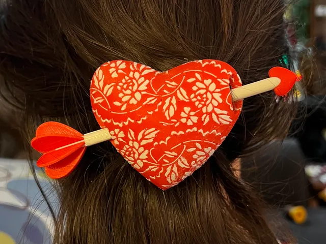Heart Hairpin themed for Valentine's Day