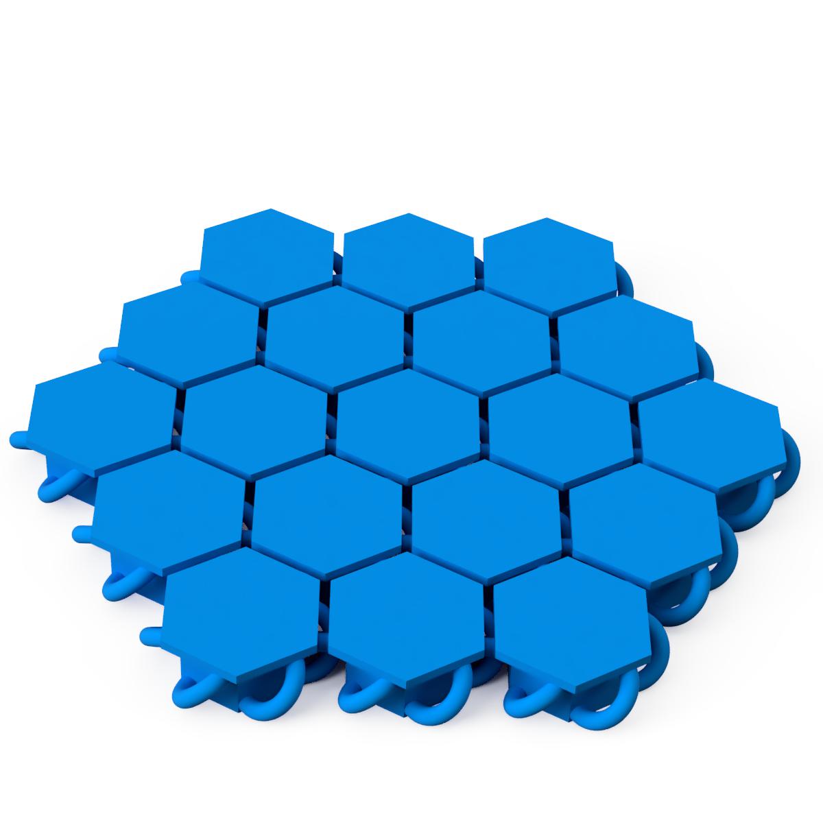 Miniatura 4 do modelo 3D Hexagon Chainmail Coaster